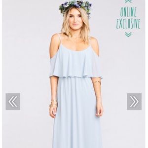 Shoe Me Your MuMu Bridesmaid Dress in Steel Blue